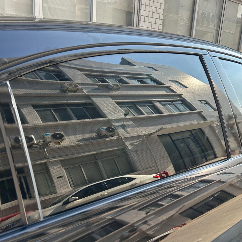 Embellecedores de ventana cromados negros brillantes para Mercedes Benz Clase S W222 2014-2020 Foto 4 de 4