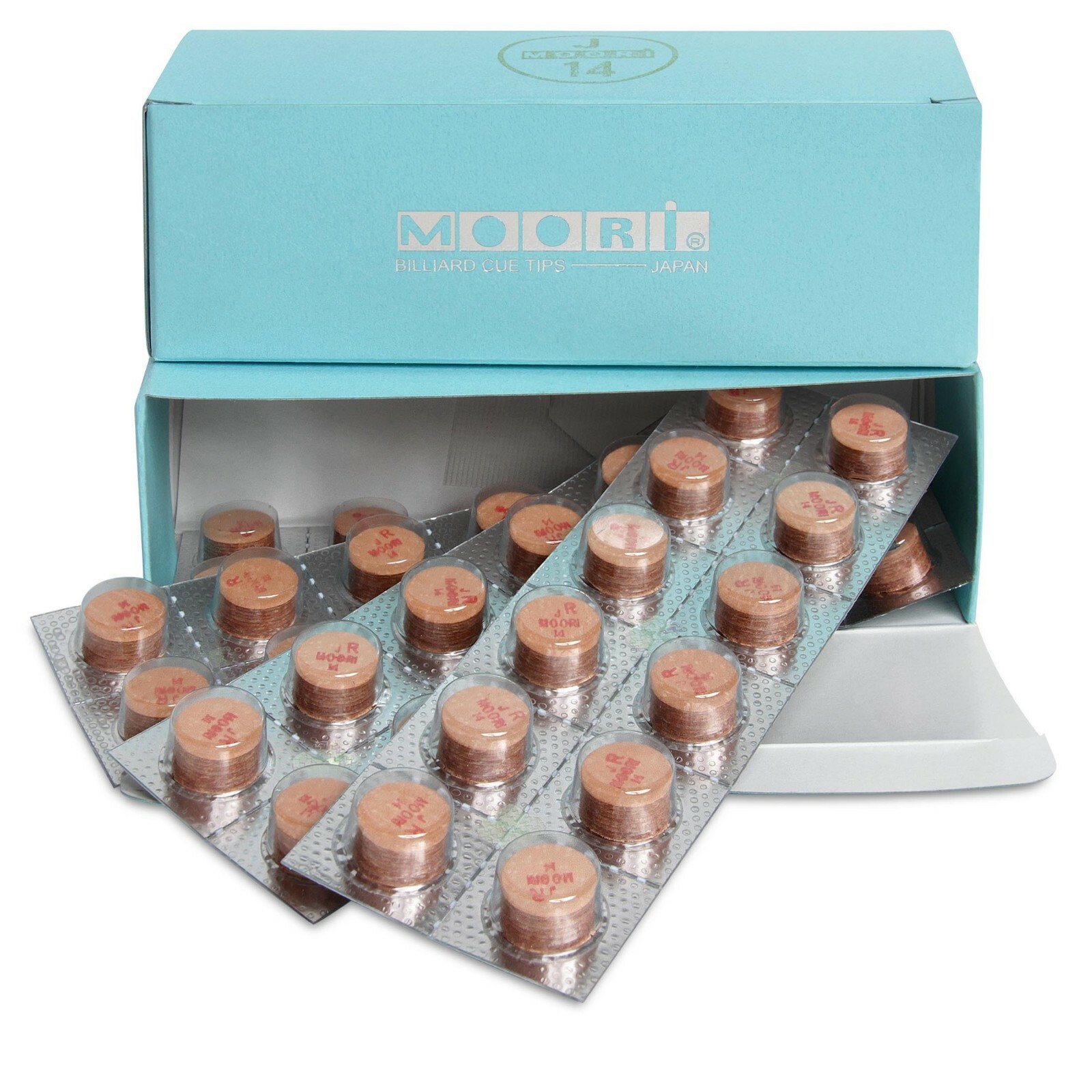 Moori Jewel Pool Billiard CUE TIP 1 pc Ruby Black Green 14 mm