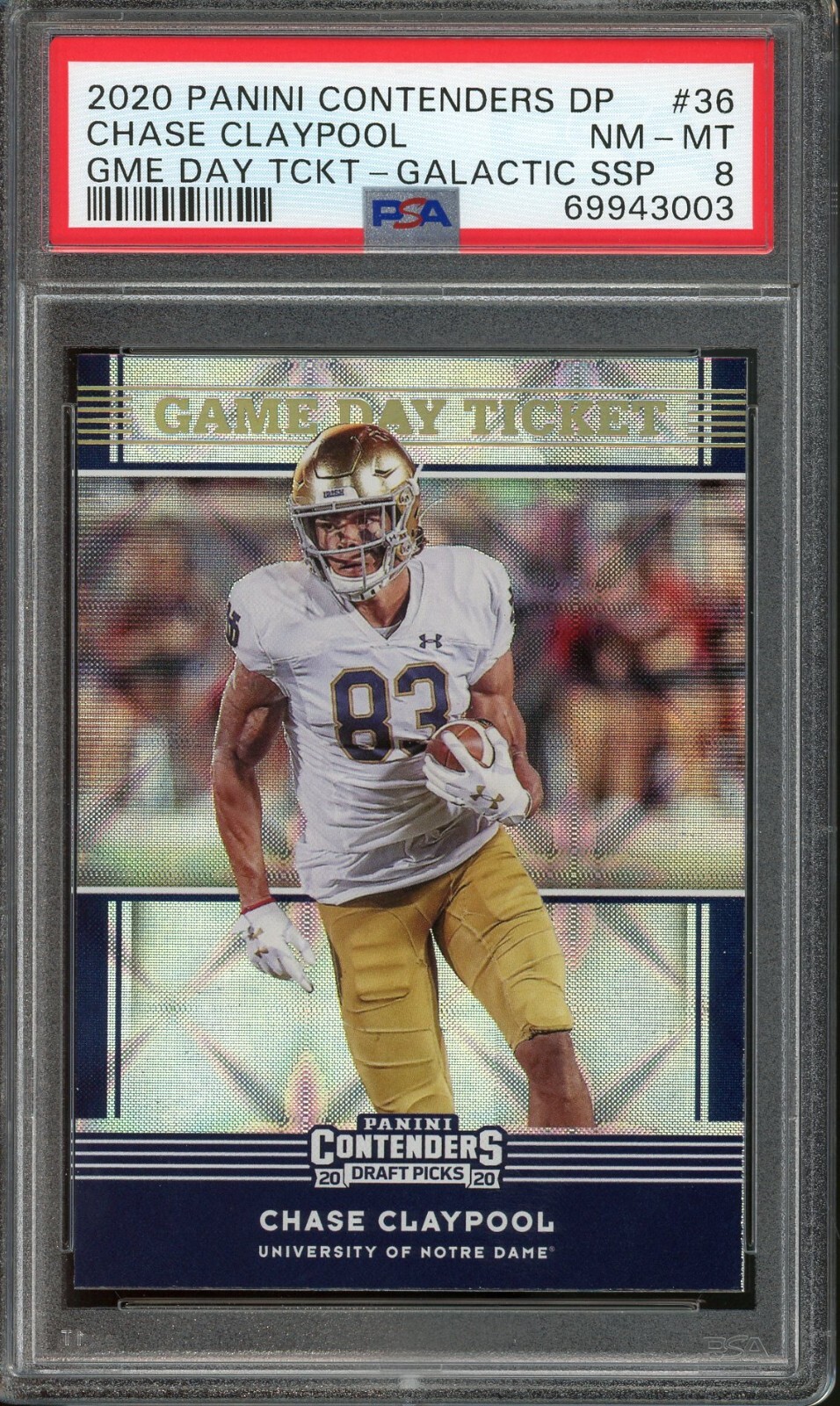 Chase Claypool Panini Contenders Draft Picks Game Day Ticket #36 Galactic Ssp
