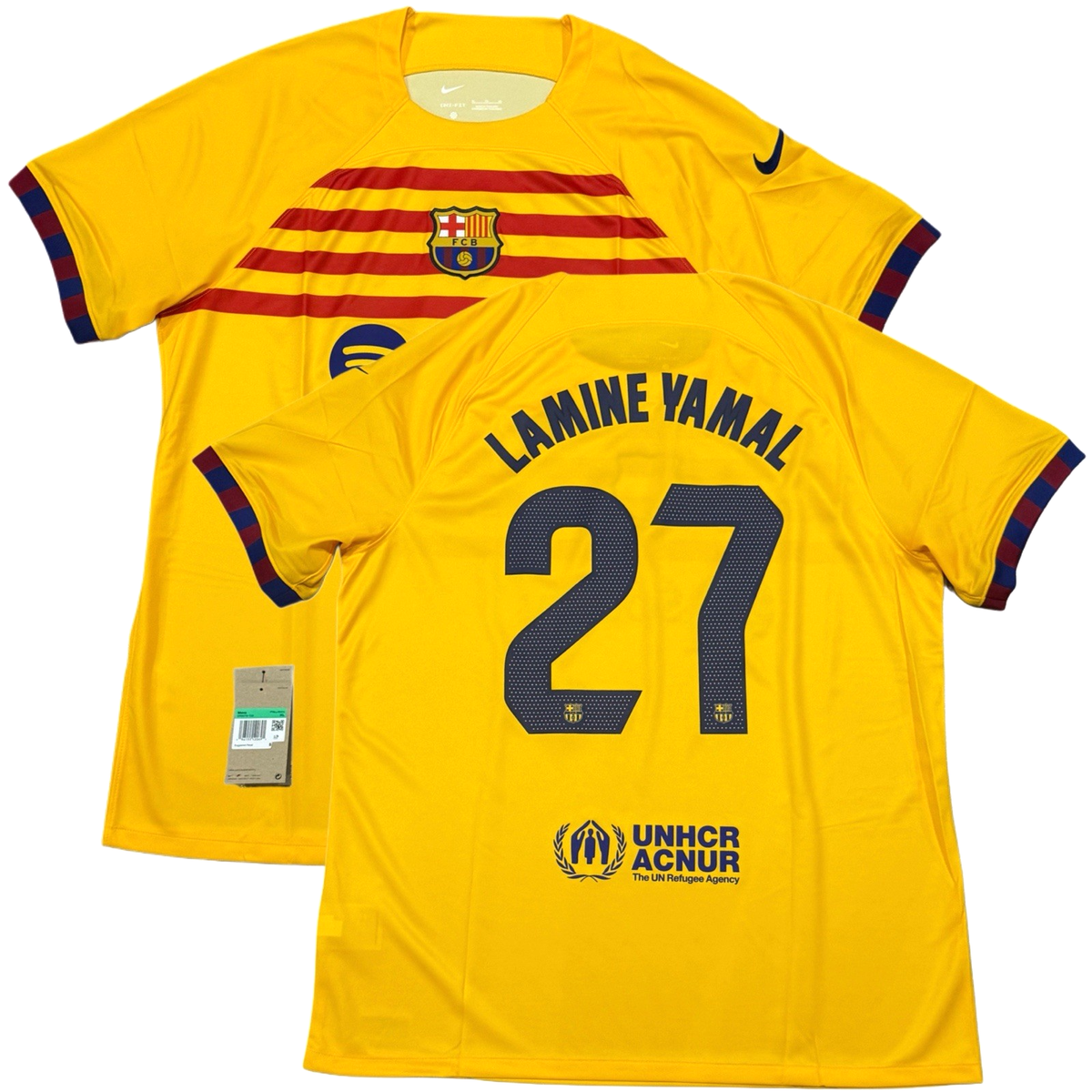 2023/24 Barcelona Fourth Jersey #27 Lamine Yamal XL Nike La Liga