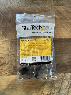 StarTech 16 in 40 cm SATA Power Splitter Adapter Cable Brand New