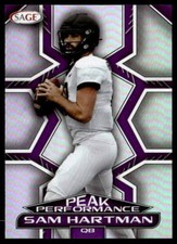 2024 SAGE HIT #PK-SH Sam Hartman Peak Performance Purple Notre Dame