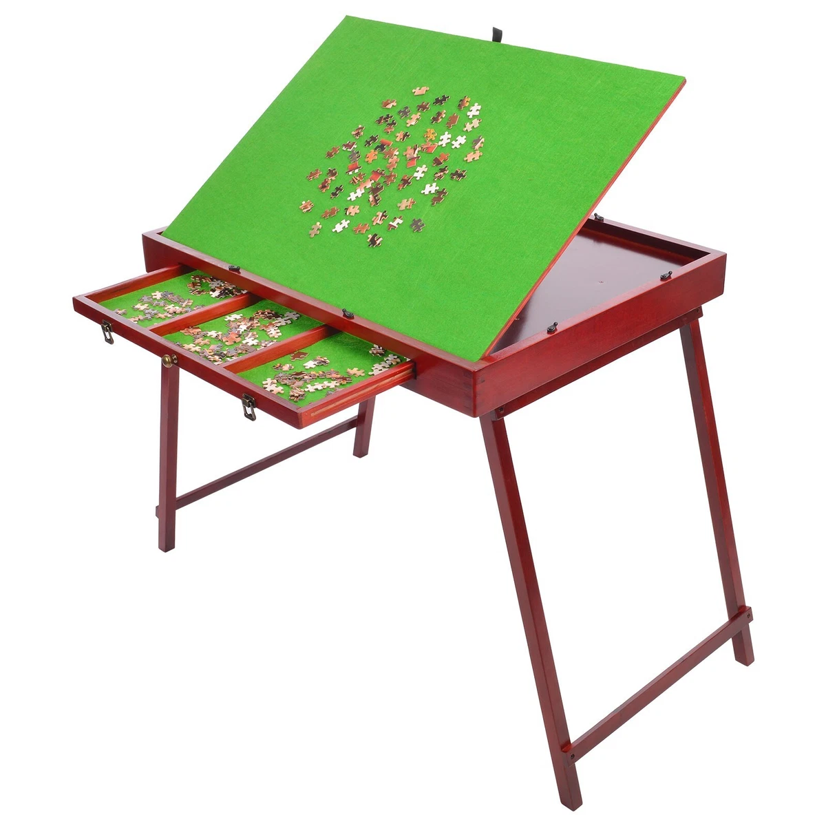 jigsaw puzzle table with folding legs storage tilting 1000 pcs drawers VPTTFT