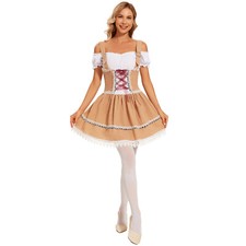Oktoberfest Costumes Women Strappy Dresses Cosplay Maid Outfit Suit Halloween