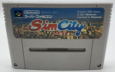 Simcity Super Famicom Nintendo SNES Jap Nur Karte 1991 Maxis SHVC-SC Spiel