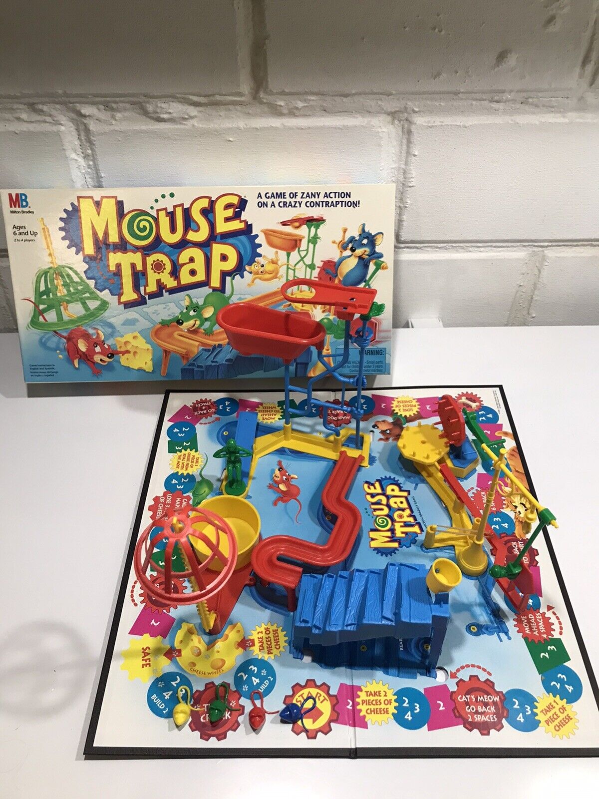 Vintage Mouse Trap Game by Milton Bradley Complete and Excellent Condition  1990s 90s Toys Board Game 