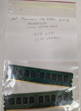 Memory (2) 4GB ECC PN-647657 PC3L-10600E