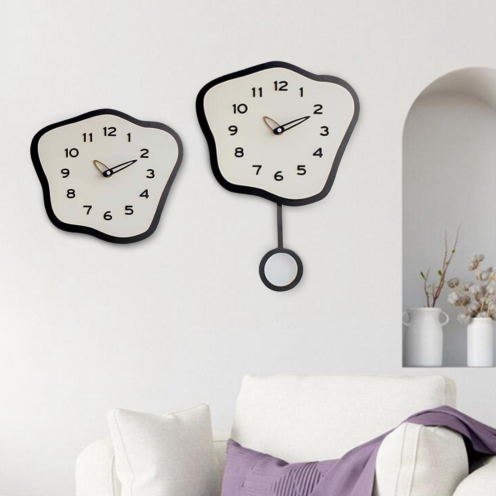 Wall Clock Gifts Quiet Wooden Ornament for Bedroom Kid’S Room Living Room-image