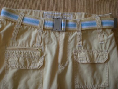 Street One Sommer-Hose leichte Hose inkl. Gürtel 3/4  Gr. 38 GELB Neuwertig