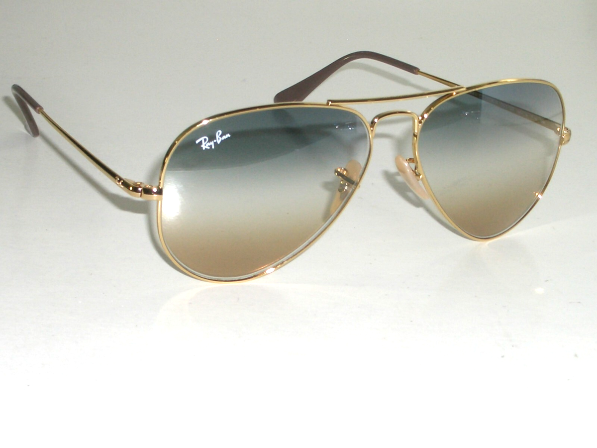 58[]14mm RAY BAN RB3689 001/GD BLUE GRADIENT FLASH GOLD 