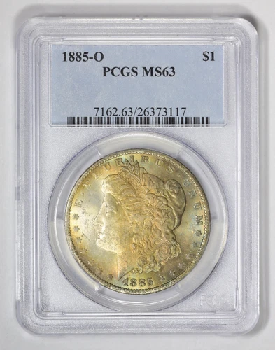 1885-O Morgan Silver Dollar - PCGS MS63 - Toned