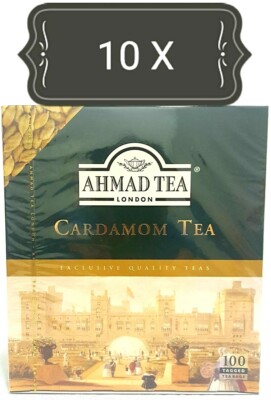 10 PACKUNGEN KARDAMON TEA SCHWARZTEE MIT KARDAMOM 1000 BEUTEL TEE AHMAD