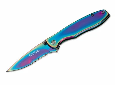 BÖKER MAGNUM Rainbow II Taschenmesser 440A Edelstahl Frame Lock EDC - 01YA107 - Bild 1 von 2