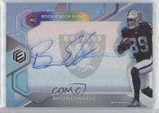 2020 Panini Elements Rookie Neon Signs Blue 70/75 Bryan Edwards #RNS-BE Auto zu8