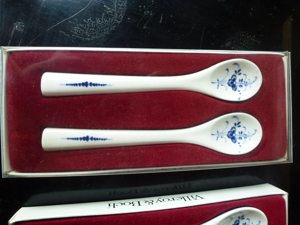 Villeroy & Boch Alt Luxemburg Cuillères à Œuf, Cuillères à Café Porcelaine Bleu - Photo 2/4