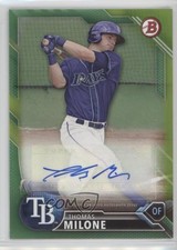 2016 Bowman Retail Prospect Auto Green 72/99 Thomas Milone #PA-TM Auto 4l3