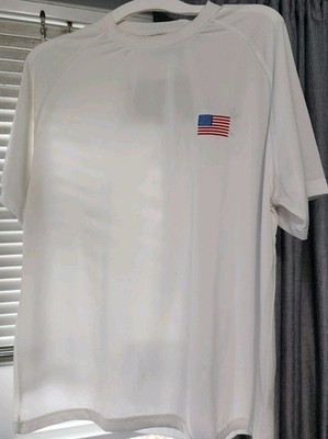 Harrow Lightweight Athletic Fit Crew Neck Short Sleeve USA Logo T-Shirt White