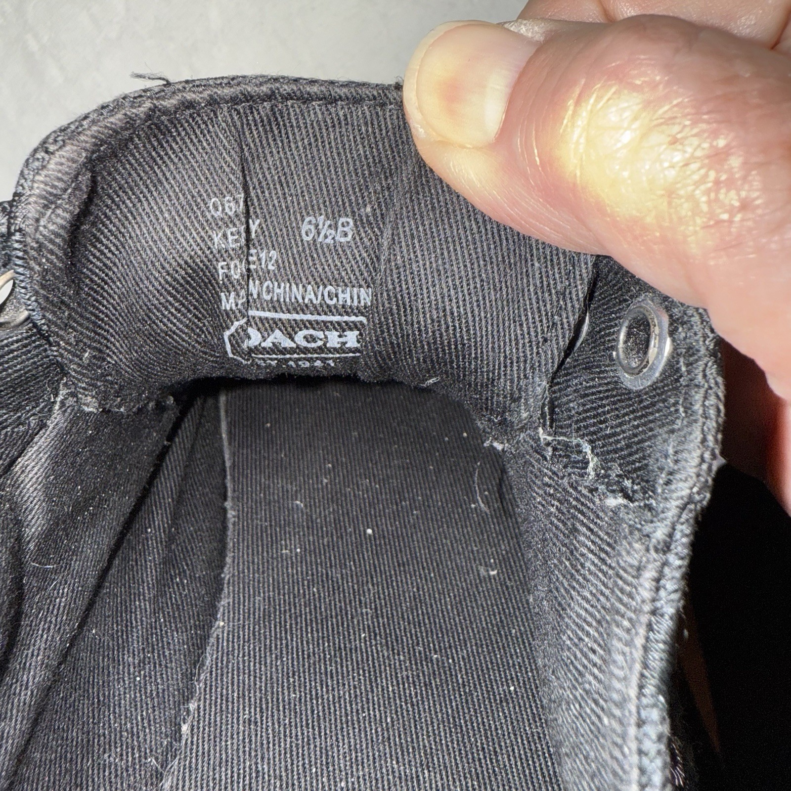 Coach Keeley Black Khaki Signature C Logo Y2K Grunge Slip On Sneaker Shoe Sz 6.5 thumbnail 13