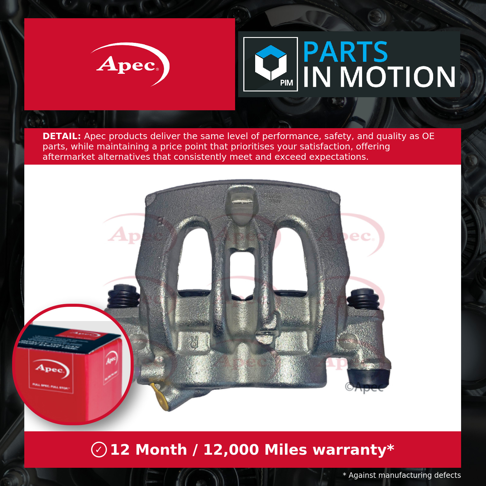 Brake Caliper RCA312N Apec 2E0615102F 2E0615106B 68006735AA 68064360AA Quality