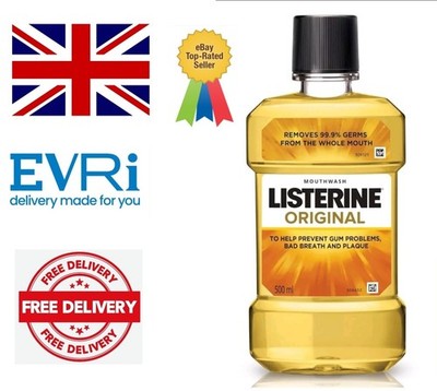 5 Flaschen à 500ml LISTERINE Original Mundspülung Zahnfleisch Problem Mundgeruch 
