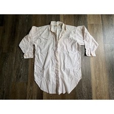Victoria's Secret Sleep Shirt Womens S White Pink Good Vintage Gold Label Cotton