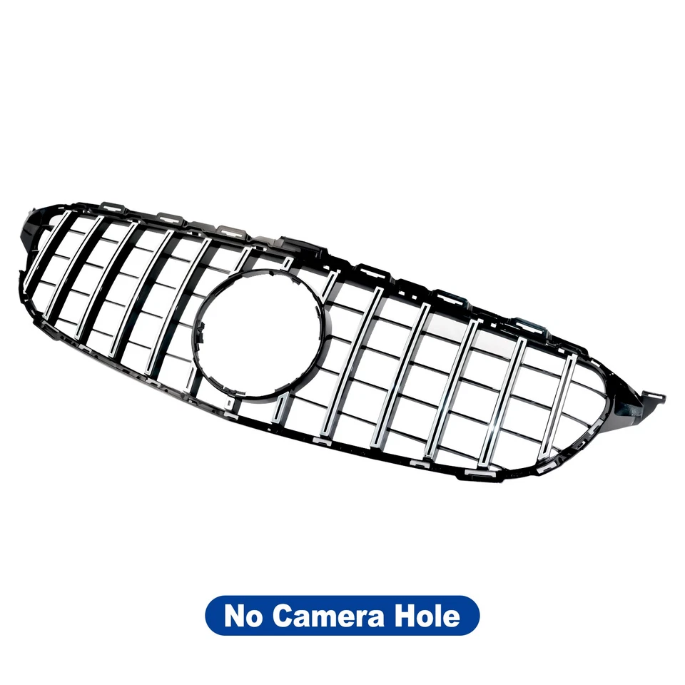 Front Grille Grill Fit 2015-2018 Mercedes Benz W205 C180 C200 C230 C250 C300 C43 Foto 4 de 4