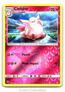 Clefable 40/68 Hidden Fates Reverse Holo Rare