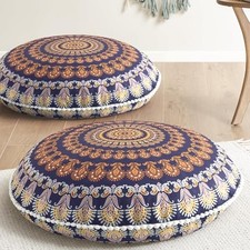 Floor Pillows 2 Pack, Large Meditation Cushions for Adults, 32-inch, Memory Foam
