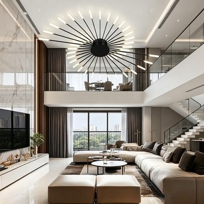 Elegant Fireworks LED Chandelier Ceiling Light for Bedroom Study Decor