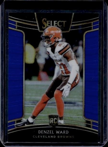 2018 Panini Select #31 Denzel Ward Blue Prizm RC /175