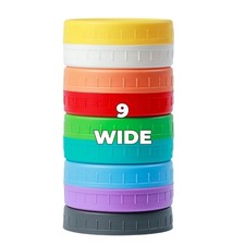 Wide Mouth Mason Jar Lids with Silicone Ring,Thickened Leak-proof Lids