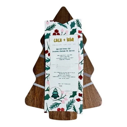 Coco & Lola Tiered Christmas Tree Bowls Serving Board Set 12"H x 8"W Green NWT - Image 4 of 4