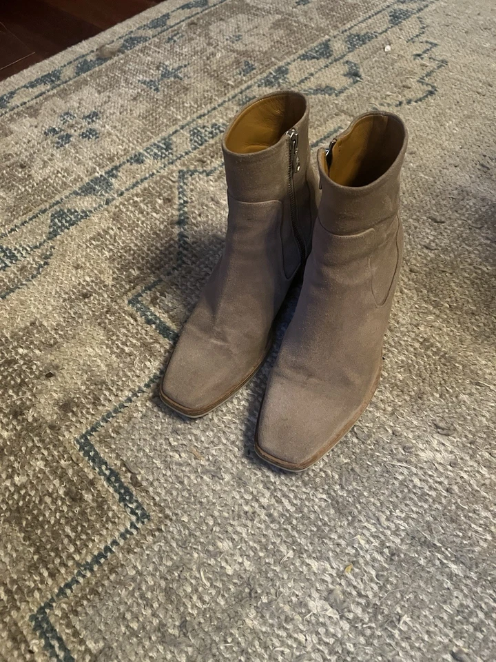 Botines elegantes de gamuza visón trapo y hueso minimalista 6,5 altura perfecta Foto 4 de 4