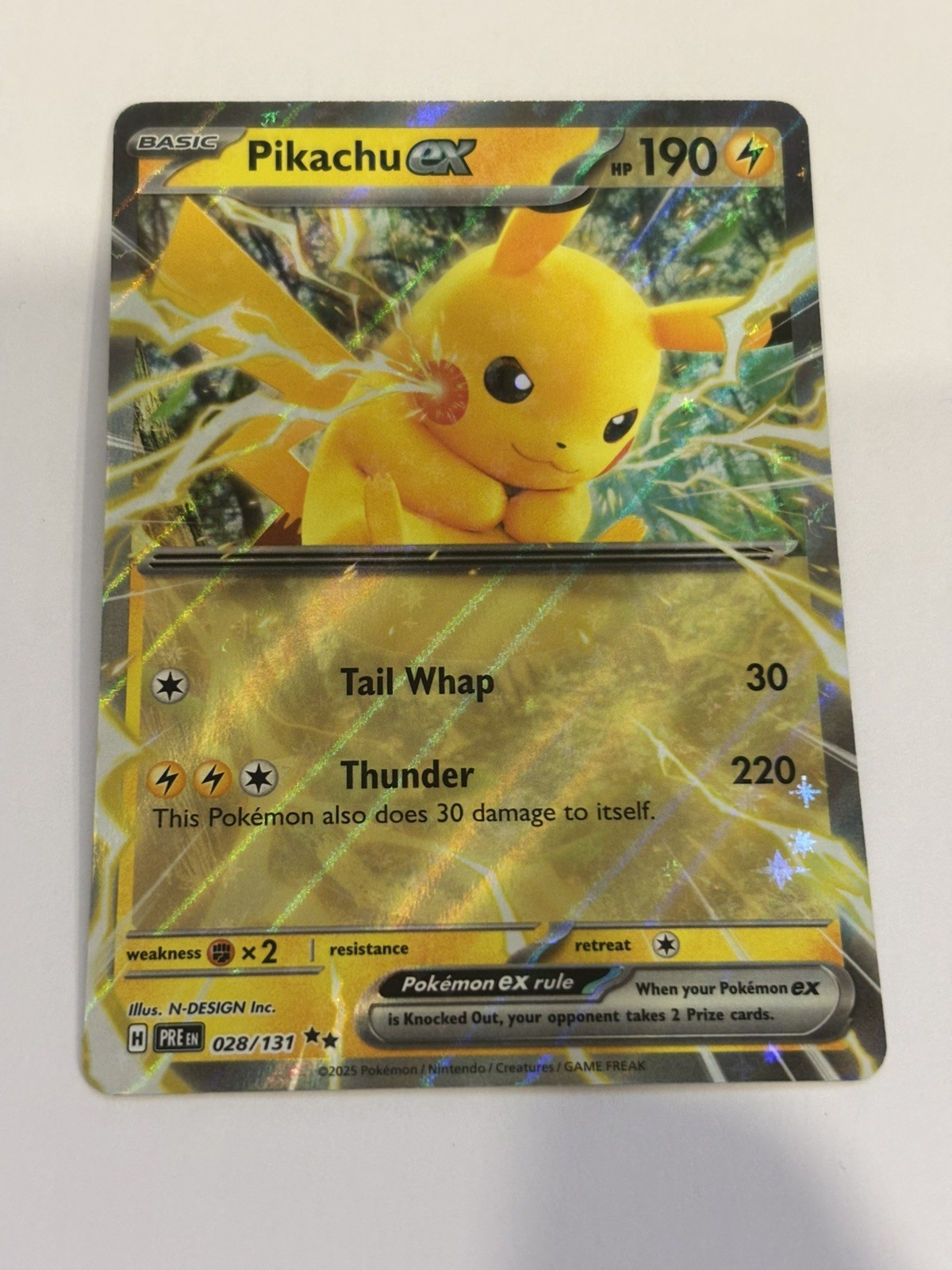 Pokémon TCG Pikachu EX 28/131 Prismatic Evolutions Holo Rare