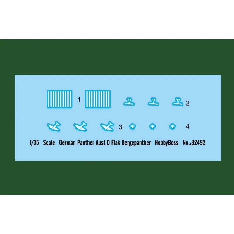 Modellino Carro Tedesco Panther Ausf.d Flak Bergepanther HOBBY BOSS 82492 1:3 5 - Immagine 4 di 4