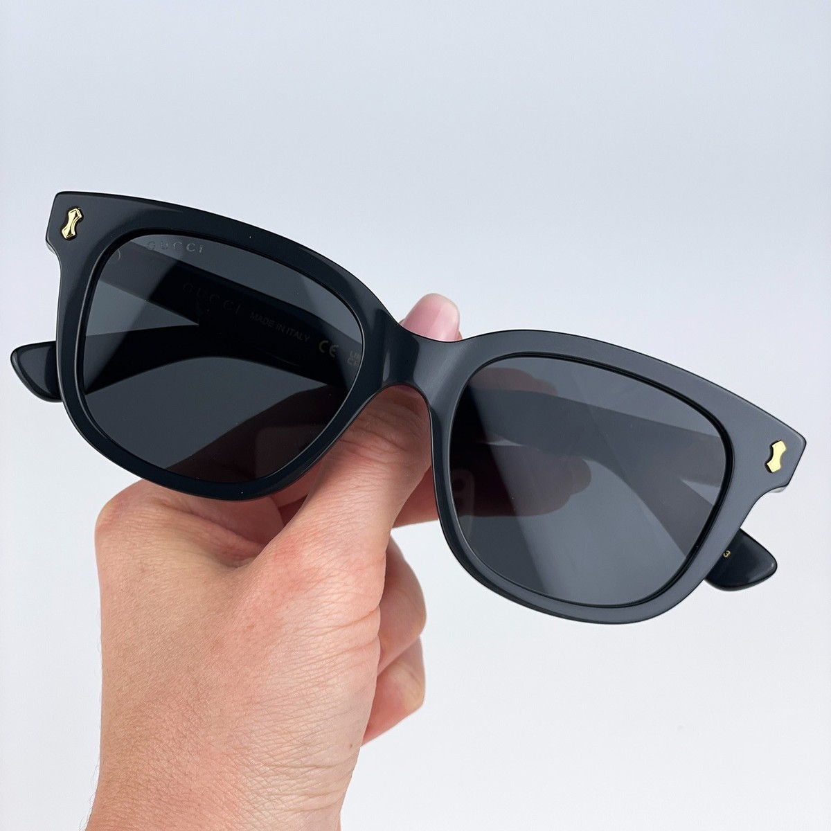 Gucci Men Sunglasses Black Grey Square GG1264S 001 NEW AUTHENTIC