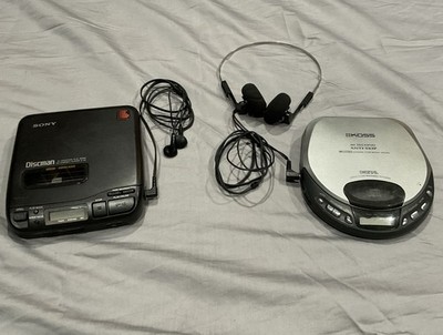 Lot Sony Discman Portable CD Player (Not Working) & Koss Anti-Skip Tested Works