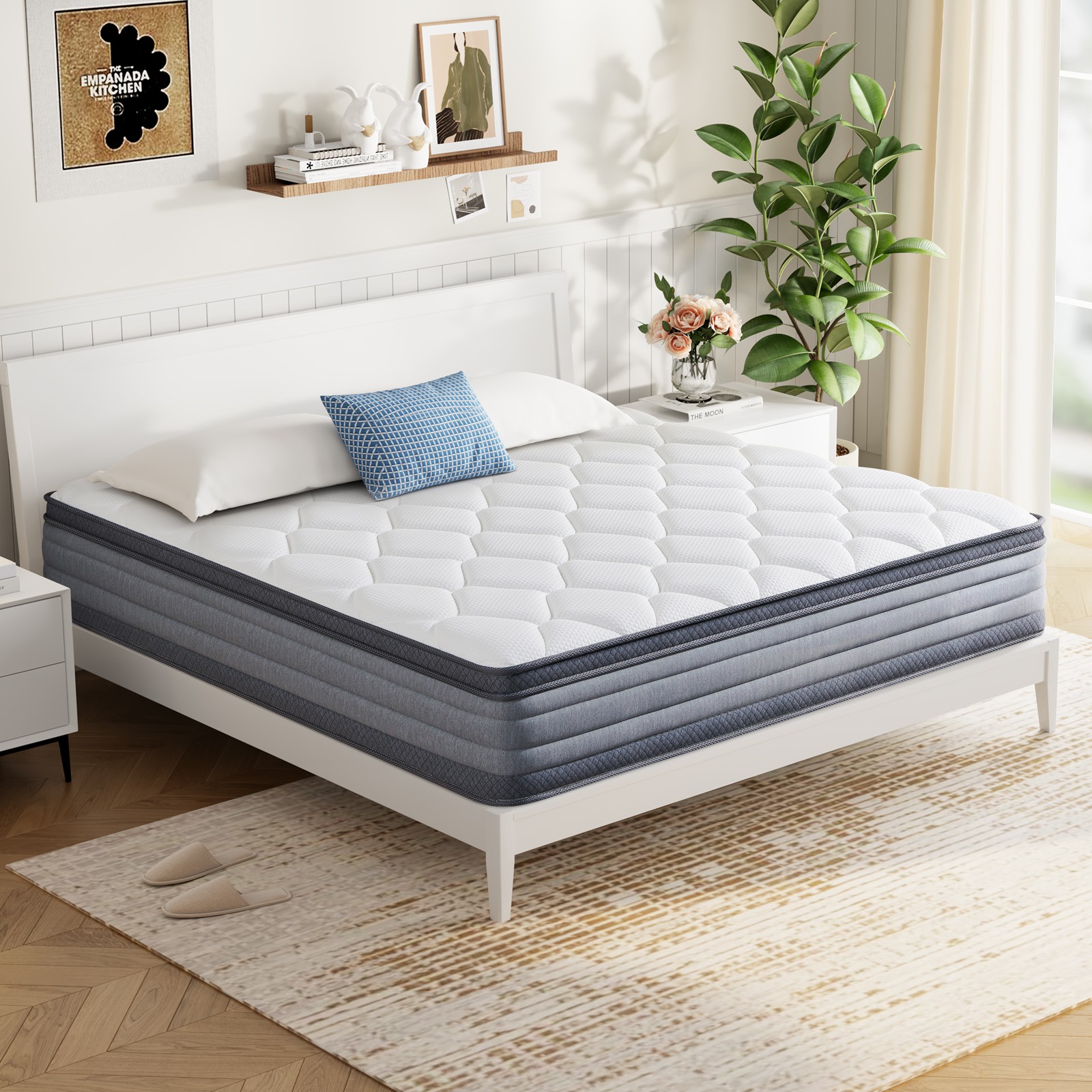 10" 12" Hybrid Mattress Pocket Spring Medium Feel Twin Txl Full Queen King Size