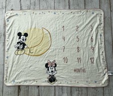Disney Mickey And Minnie Mouse Baby Milestone Blanket Missing Marker