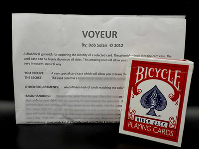 VOYEUR Bob Solari Mentalism Gimmicked Card Case Trick Mind Reading Bicycle