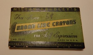 Vintage Milton Bradley Tru-Tone Broad Line Crayons NO 9127 1950s UNUSED