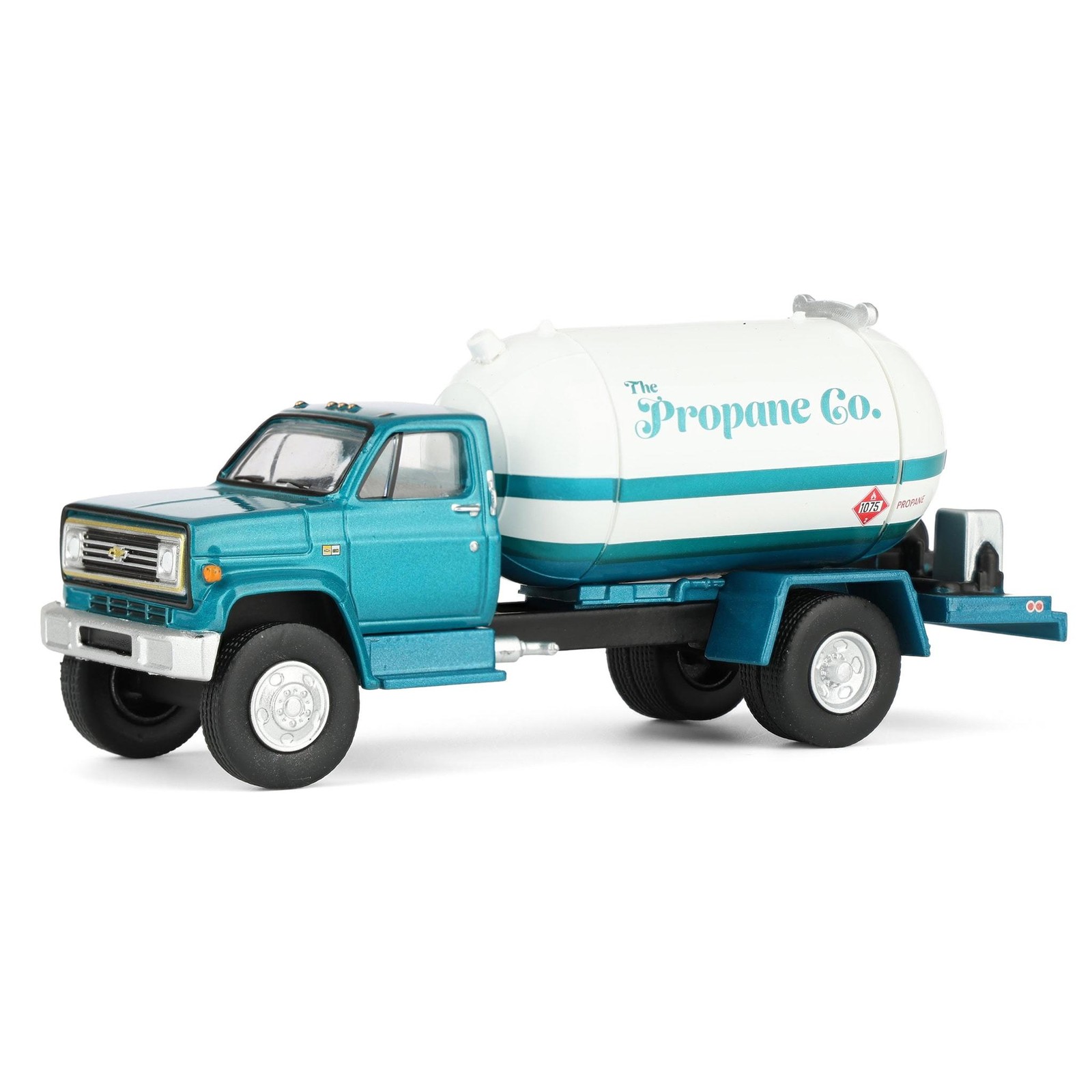 GreenLight 164 1982 Chevy C-60 Propane Tanker WhiteGreen Metallic 45200-B 5190₽