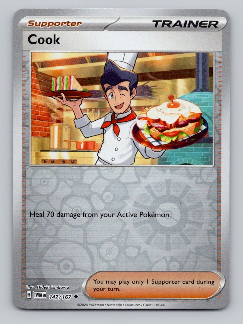 Reverse Holo Cook 147/167 Uncommon Twilight Masquerade Pokemon