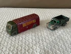 Two Vintage Dublo Dinky - AEC Mercury Tanker, tipper truck