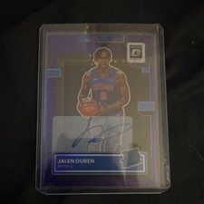 Panini 2022-23 Donruss Optic Rated Rookie Jalen Duren Auto #227 Pistons