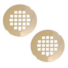 Westbrass D319-2-01 4-1/4 Od Casper Style Brass Snap-In Shower Strainer Grid
