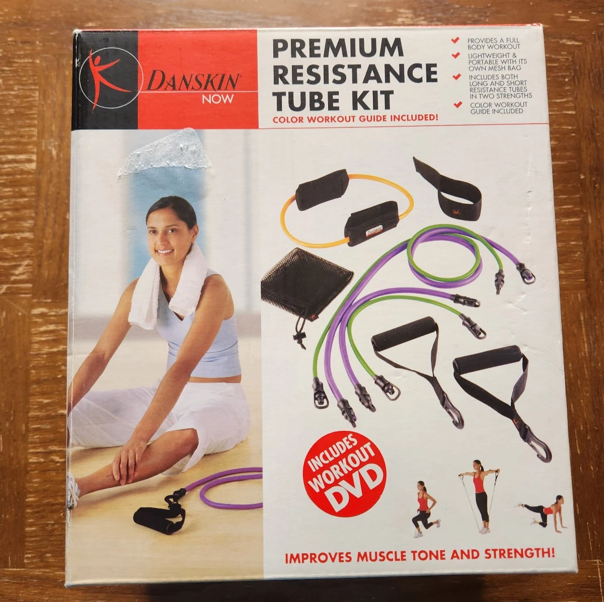 DANSKIN PREMIUM RESISTANCE TUBE KIT LONG AND SHORT TUBES IN TWO STRENGTHS b