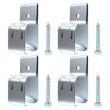 4 Pack Silver Heavy Duty Box Rail Hanger Bracket for Exterior Barn Door Hardware