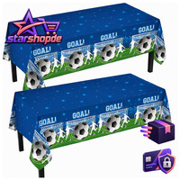 FußBall Tischdecke 2Er-Pack Blau Abwischbar 137X274Cm FüR WM 2026 Party 2 StüCk