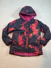 Columbia Girl's Big Fir Reversible Jacket Navy/Pink Youth Size M 10/12